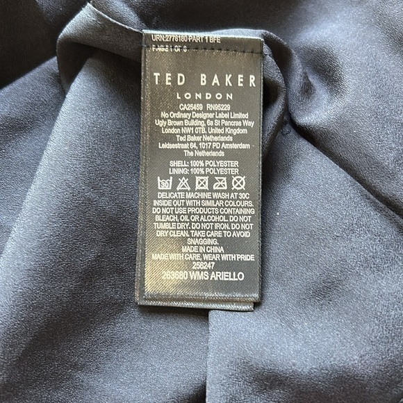 Ted Baker Ariello Pleated Dropped Waist Midi Skirt Lined Red Black Sz 2 US 6 - Picture 10 of 15